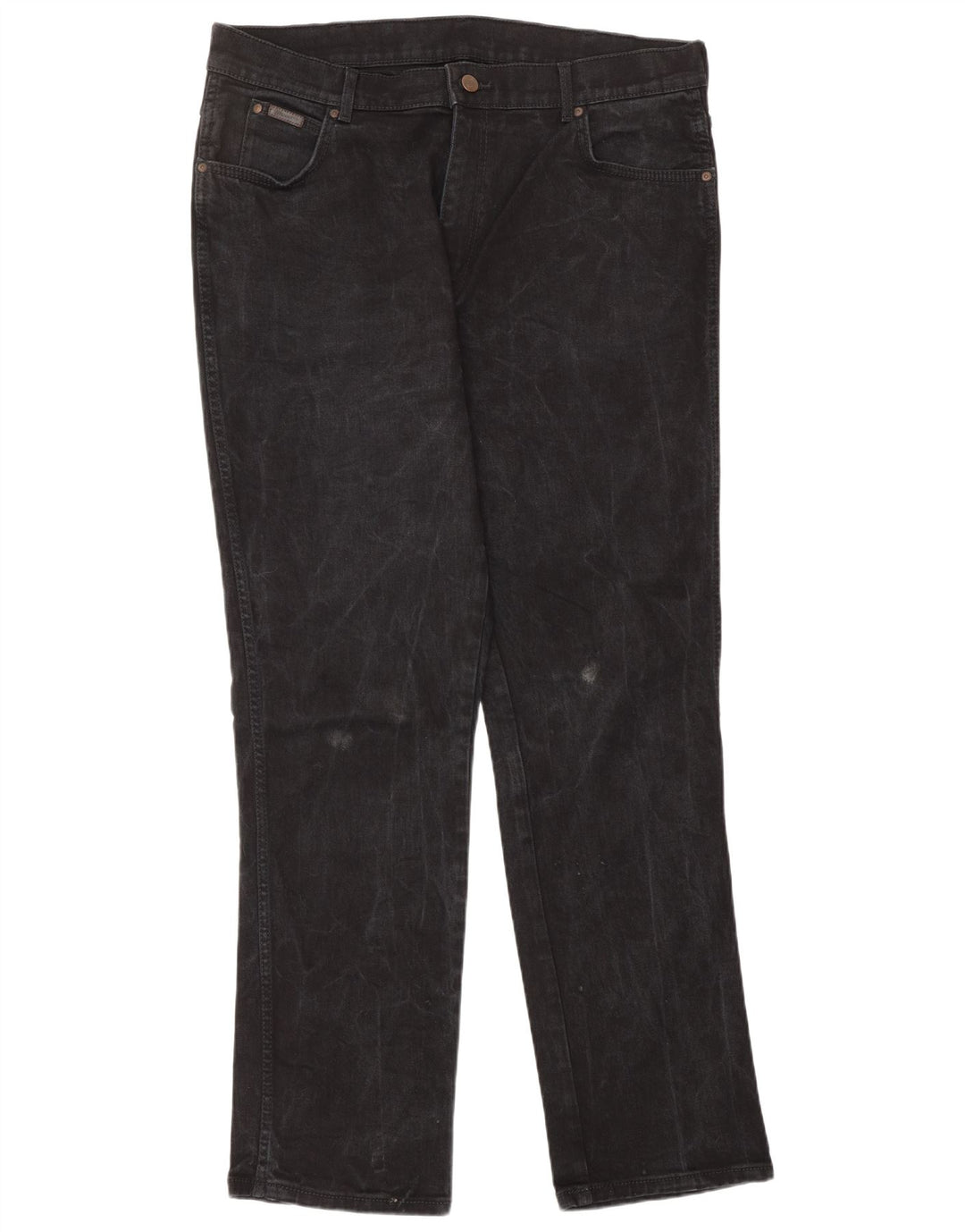 WRANGLER Blugi drepte pentru bărbați Texas Stretch W38 L34 bumbac negru