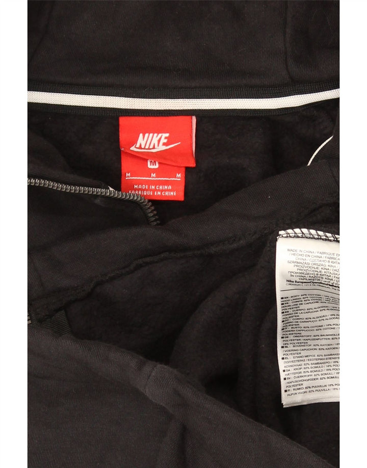 Pulover Nike pentru bărbați, cu fermoar, bumbac mediu negru