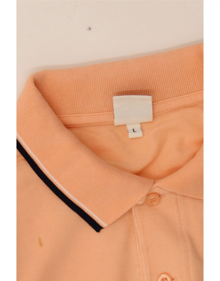 SPALDING Mens Polo Shirt Large Orange Cotton Vintage Spalding and Second-Hand Spalding from Messina Hembry 