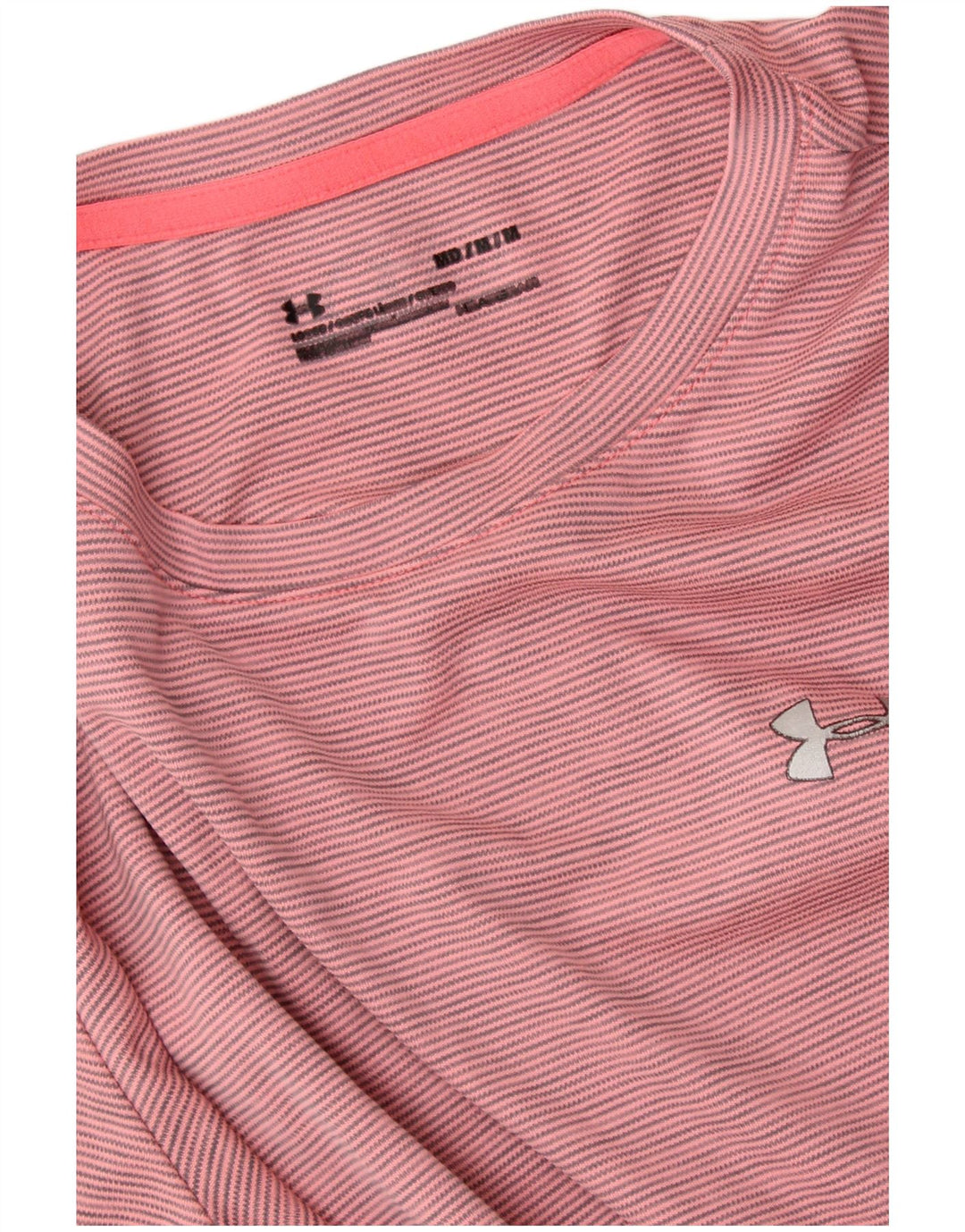 Tricou pentru femei UNDER ARMOUR Heat Gear Top UK 14 Medium Pink Pinstripe