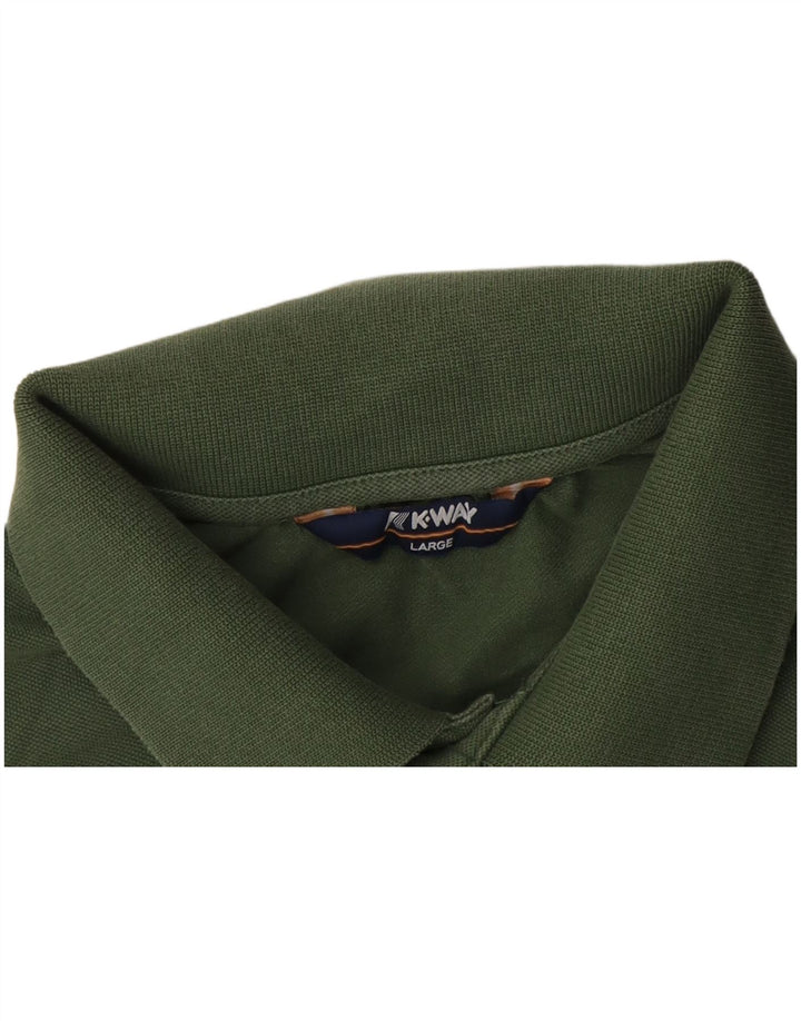 Tricou polo pentru bărbați K-Way, verde mare