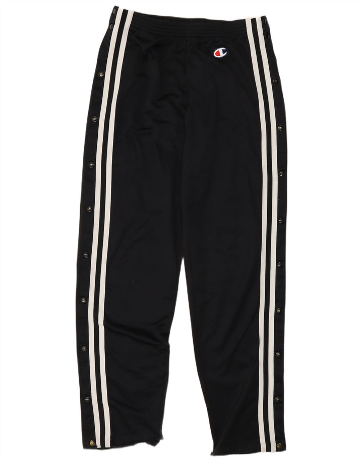 Pantaloni de trening Champion pentru bărbați, poliester cu dungi negre medii