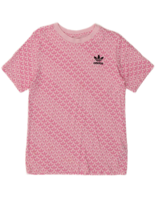 Tricou grafic Adidas pentru femei Top UK 10 Small Pink Bumbac