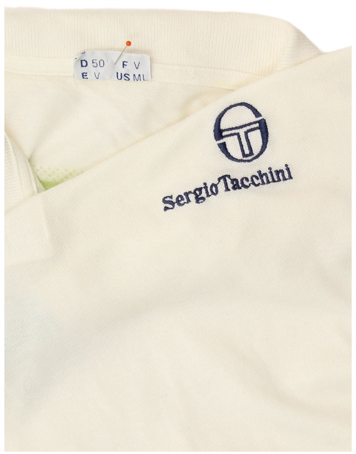 SERGIO TACCHINI Tricou Polo pentru bărbați IT 50 Bumbac cu dungi albe medii