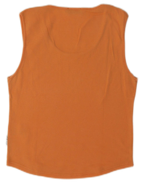 Max & Co. Vestă crop Top pentru femei UK 12 Bumbac portocaliu mediu