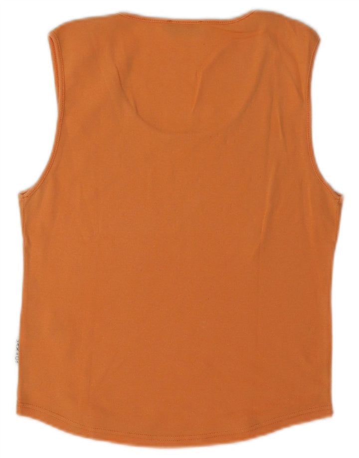 Max & Co. Vestă crop Top pentru femei UK 12 Bumbac portocaliu mediu