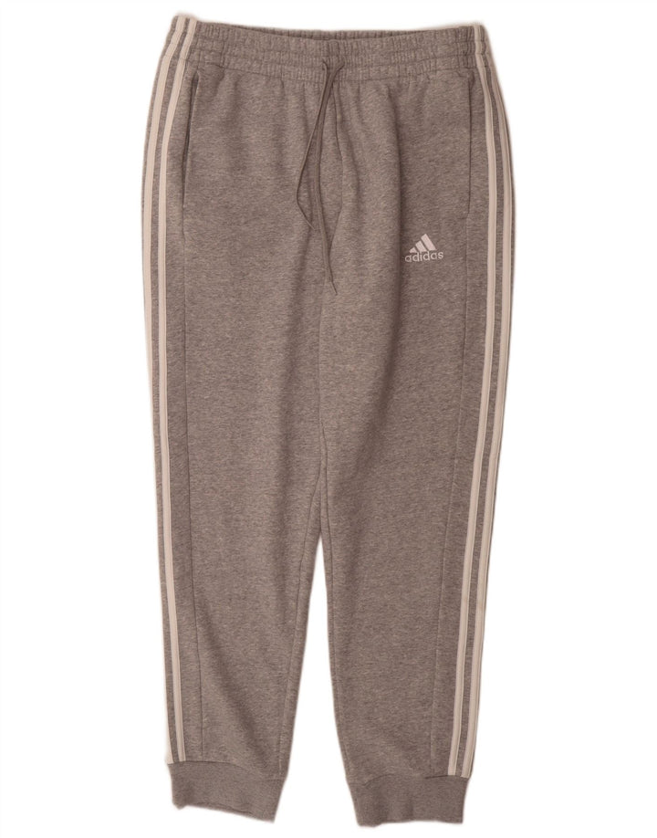 Pantaloni de trening Adidas pentru bărbați Joggeri mari, gri bumbac