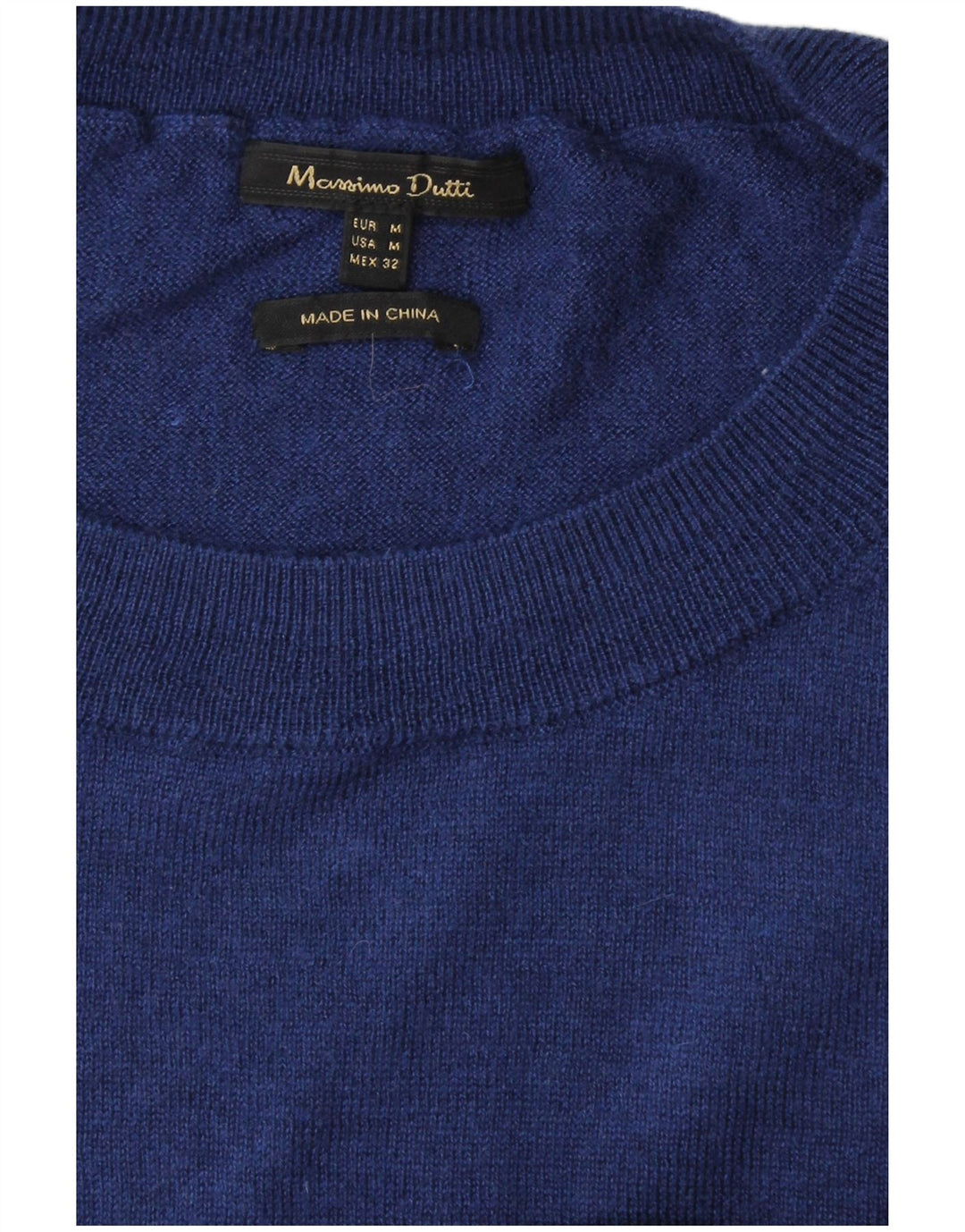 MASSIMO DUTTI Pulover supradimensionat pentru femei cu decolteu triplu UK 14 Medium Blue