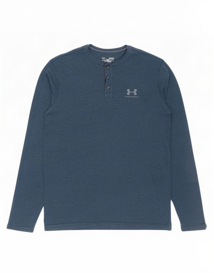 Under Armour pentru bărbați Heat Gear Top cu mânecă lungă, albastru mediu