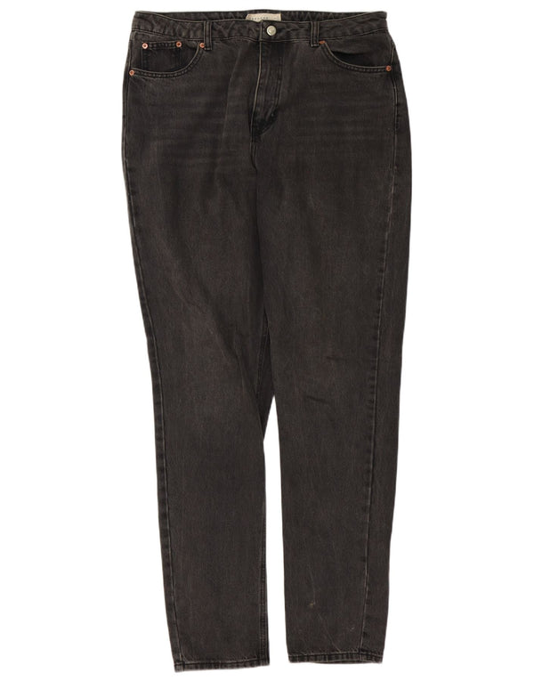 Topshop Blugi conici pentru femei Mom cu talie înaltă L34 L33 Poliester gri