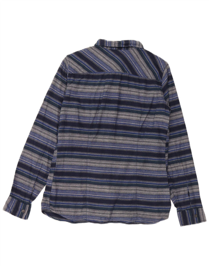 Cămașă de flanel pentru femei EDDIE BAUER, cu tăiere clasică, UK 10, cu dungi mici, bleumarin