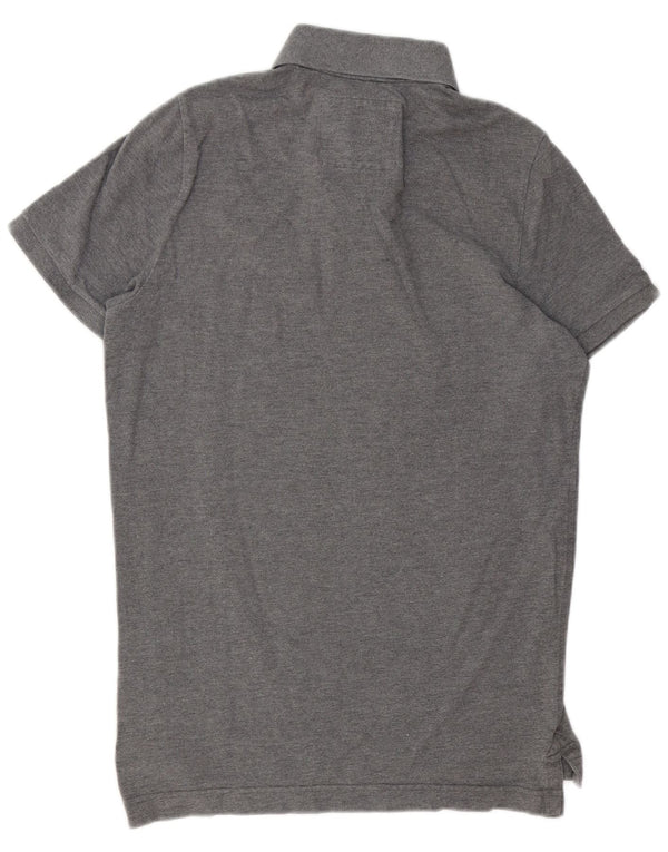 Tricou polo Abercrombie & Fitch pentru bărbați, cu grafică musculară mare, bumbac gri