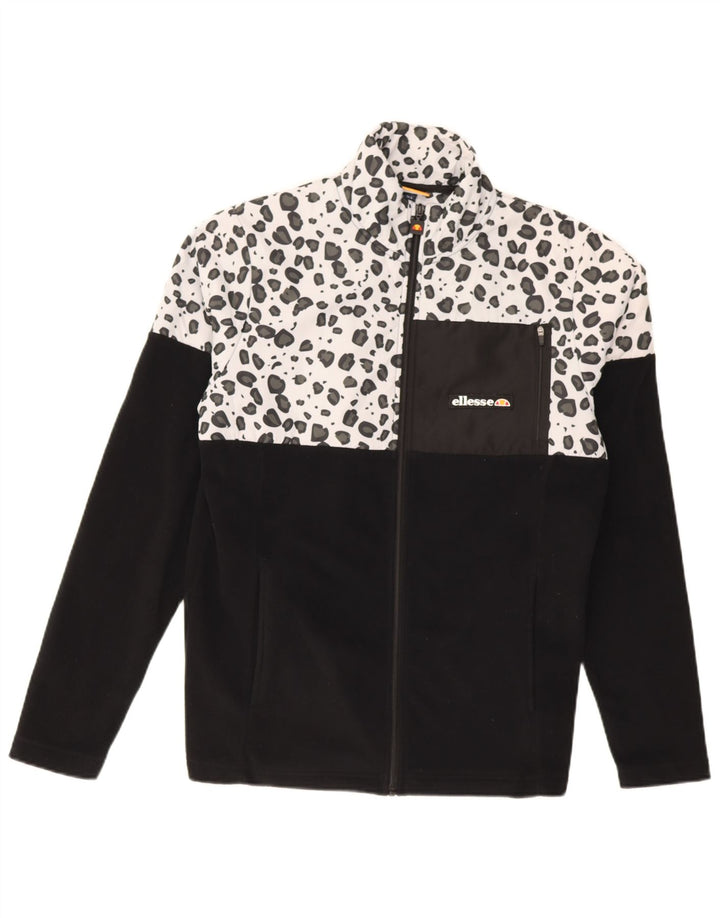 Jachetă polară pentru bărbați Ellesse UK 36 Poliester cu imprimeu animal mic, negru