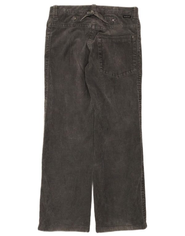 CALVIN KLEIN Mens Straight Corduroy Trousers W32 L30  Grey Cotton