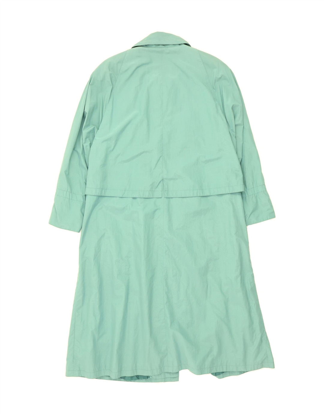 DELMOD Womens Overcoat UK 16 Large Turquoise Cotton Vintage Delmod and Second-Hand Delmod from Messina Hembry 