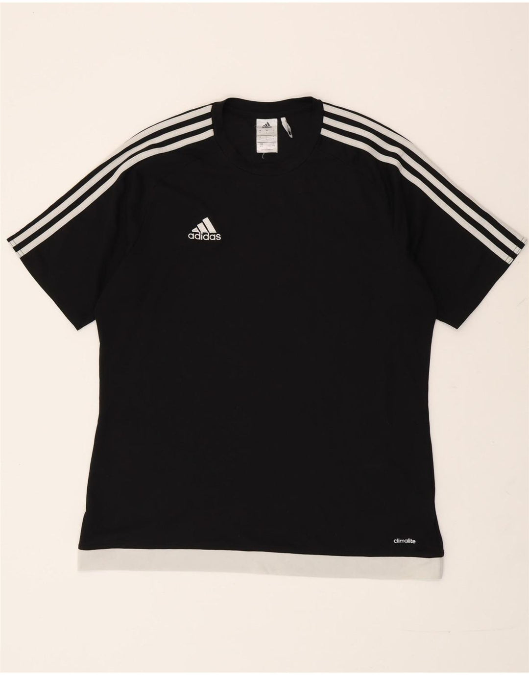 Tricou ADIDAS Climalite pentru bărbați Top mare, negru, poliester color bloc