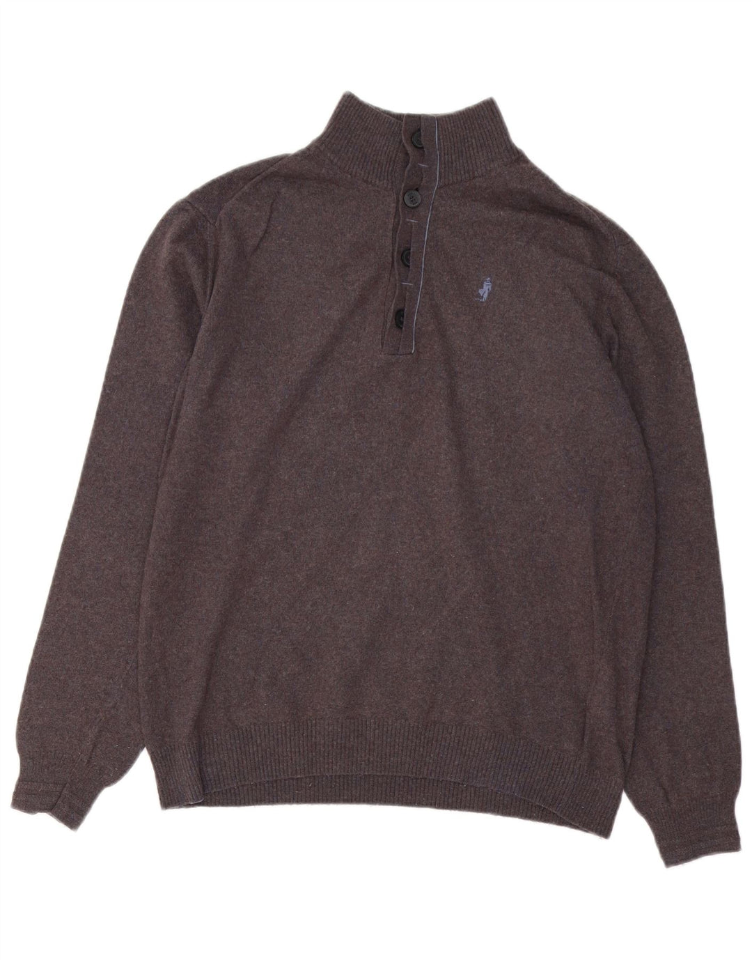 MARLBORO CLASSICS Pulover pentru femei cu gât cu nasturi, UK 18 XL, raion gri