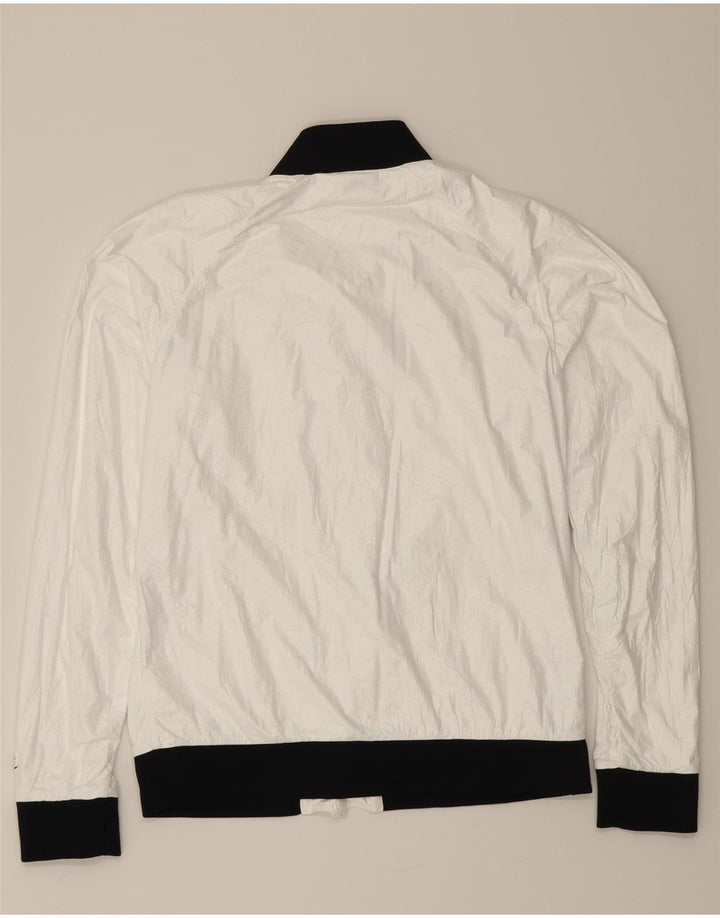 NIKE Mens Bomber Jacket UK 38 Medium White Colourblock Vintage Nike and Second-Hand Nike from Messina Hembry 