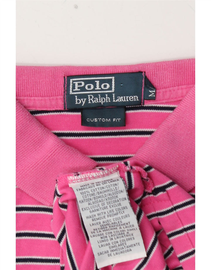 POLO RALPH LAUREN Tricou polo personalizat pentru barbati, bumbac cu dungi roz mediu