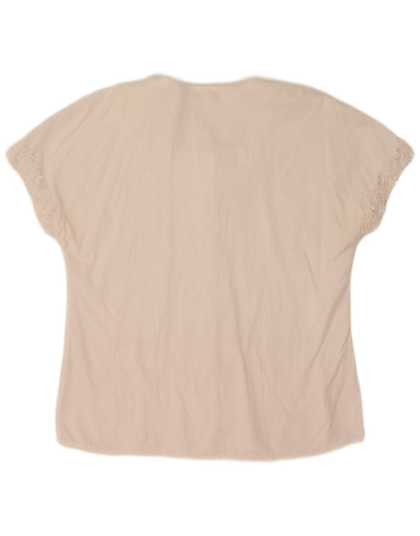 Bluză cămașă cu mânecă scurtă pentru femei Enara Camicece UK 16 Large White