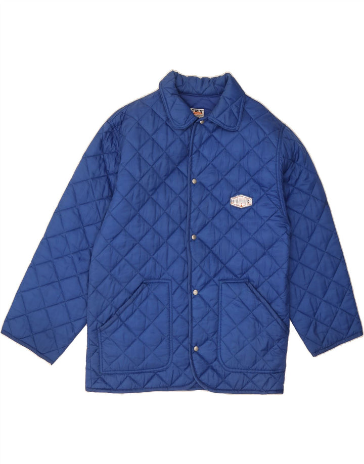 VINTAGE Boys Quilted Jacket 15-16 Years 2XL Blue Nylon Vintage Vintage and Second-Hand Vintage from Messina Hembry 