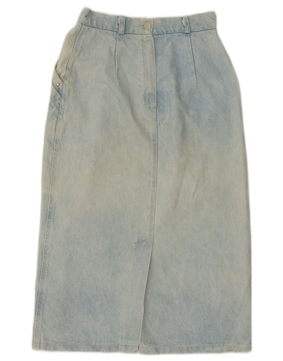 Fusta de blugi vintage pentru femei W28, bumbac albastru