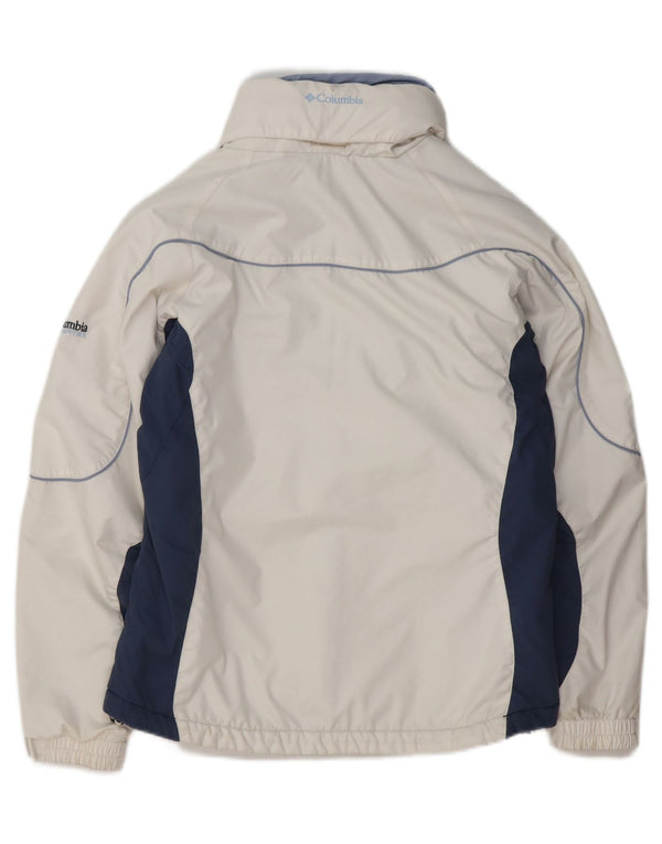 Jachetă Columbia Windbreaker pentru femei UK 14 Medium White Colorblock Poliester