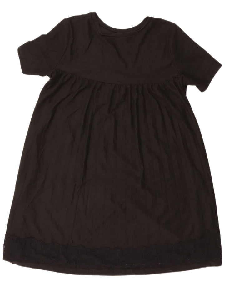Rochie A-Line ZARA pentru femei UK 16, mare, negru, cu flori din poliester