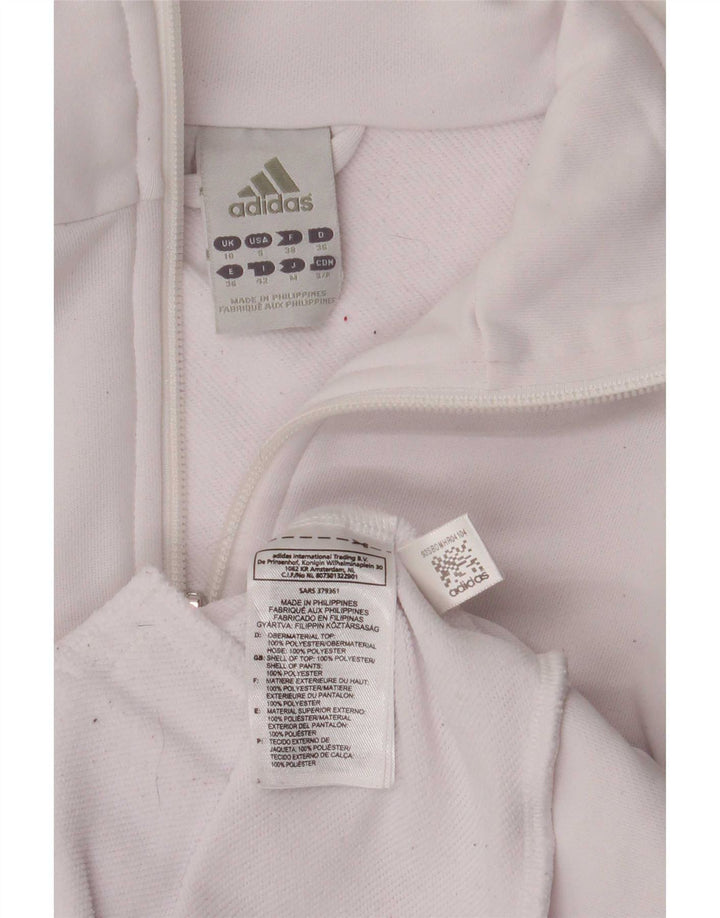 Jachetă de trening pentru femei Adidas UK 10 Poliester alb mic