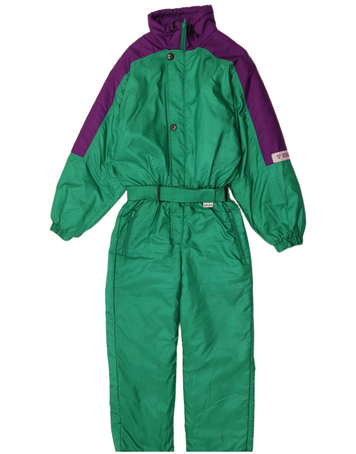 Salopetă de schi pentru femei Brugi IT 48 XL verde poliester color bloc retro