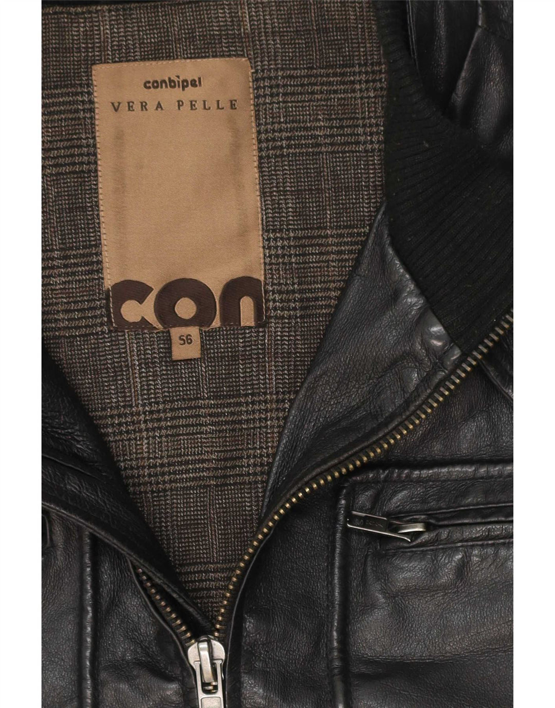 Jachetă de piele pentru bărbați Conbipel UK 38 Medium Black