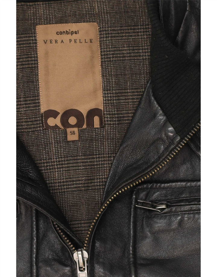 Jachetă de piele pentru bărbați Conbipel UK 38 Medium Black