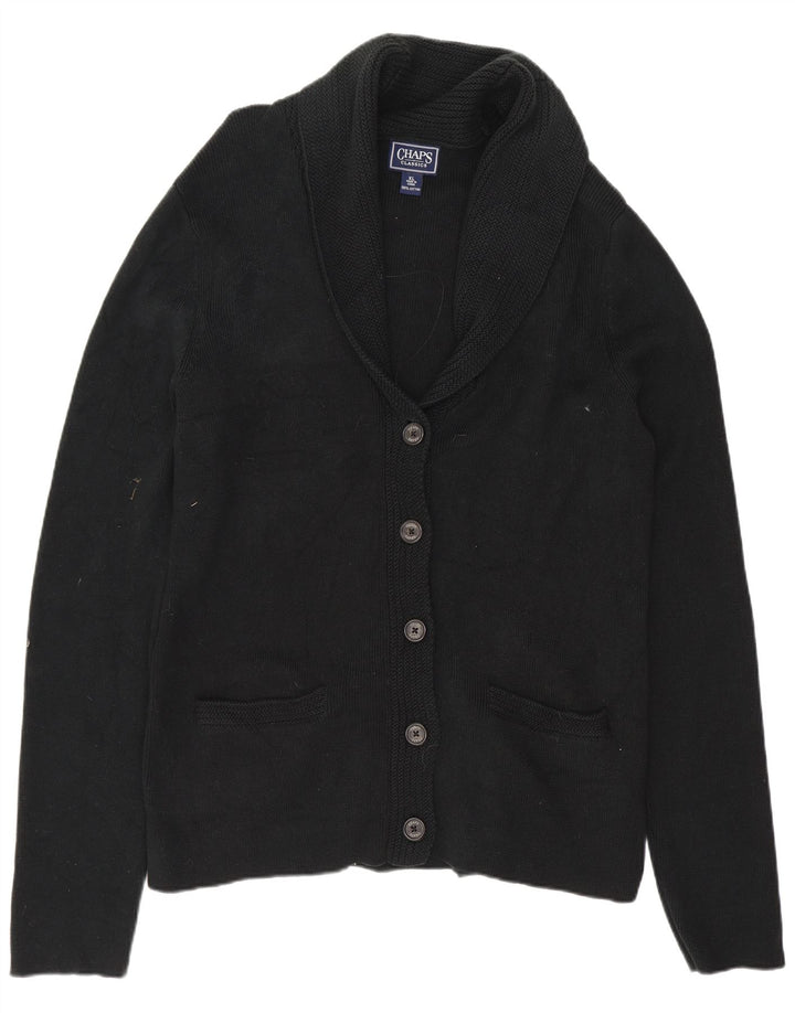 Pulover cardigan CHAPS pentru femei UK 18 XL bumbac negru