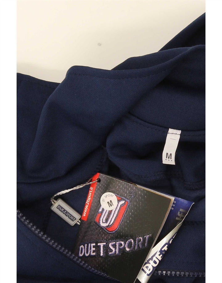 Hanorac vintage pentru bărbați, cu fermoar, cu gât, jumper mediu bleumarin