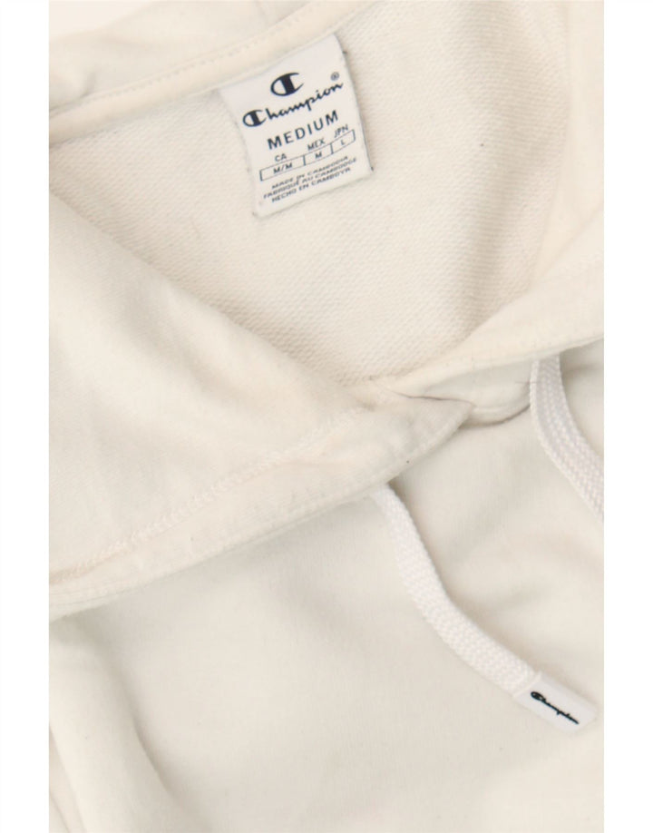 CHAMPION Womens Hoodie Jumper UK 14 Medium White Cotton Vintage Champion and Second-Hand Champion from Messina Hembry 