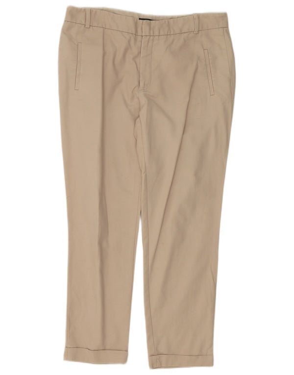 Pantaloni chino slim pentru femei Zara EU 42 Large W32 L27 Bej Bumbac