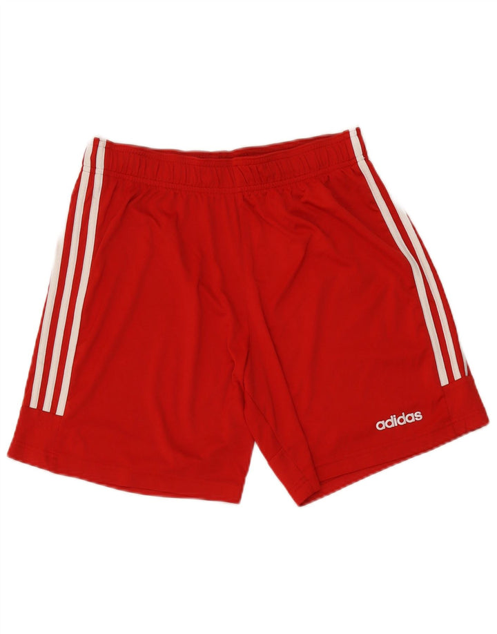 Pantaloni scurți sport Adidas pentru femei UK 14 Poliester roșu mediu