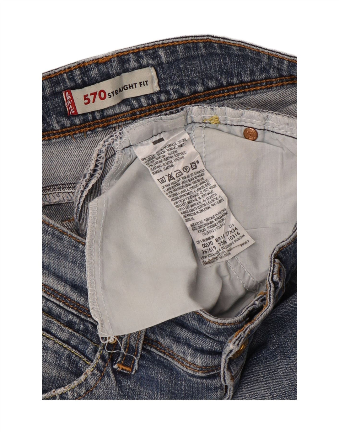 Blugi drepti 570 pentru femei Levi's W27 L29 Bumbac albastru