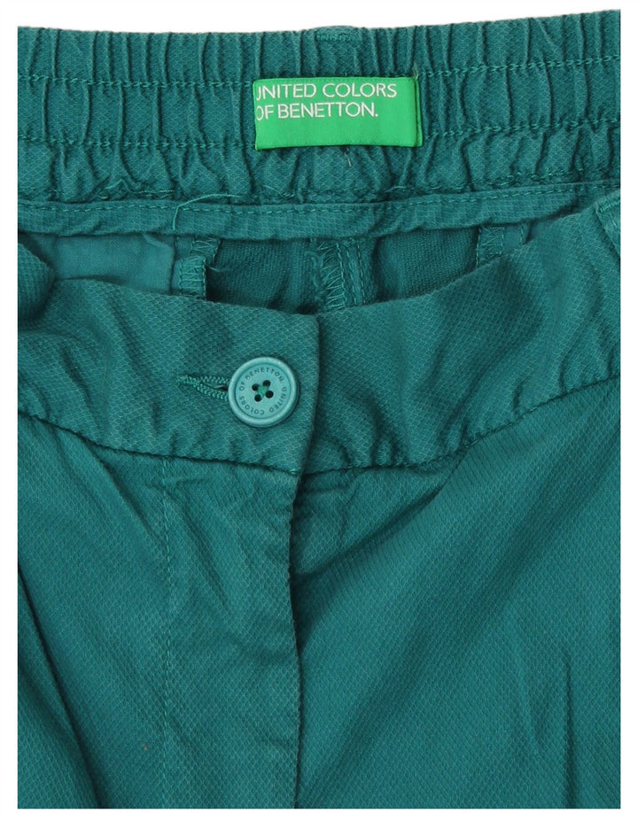 Pantaloni scurți chino pentru femei Benetton W28 verde mediu