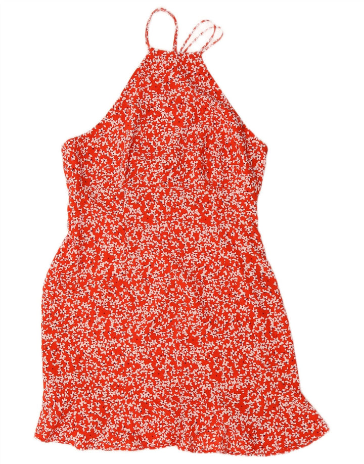 Rochie pentru femei Zara UK 12 Roșu Mediu Floral