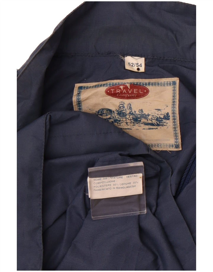 Jachetă pentru bărbați VINTAGE IT 52/54 XL bleumarin poliester