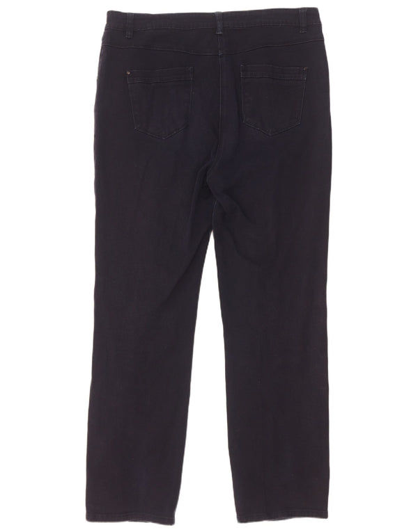 Blugi drepti pentru femei M&Co UK 16 Large W34 L30 Bumbac bleumarin