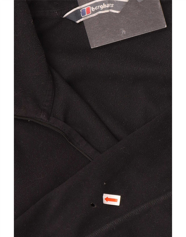 Jumper pentru bărbați Berghaus, cu fermoar și gât, XL, poliester negru