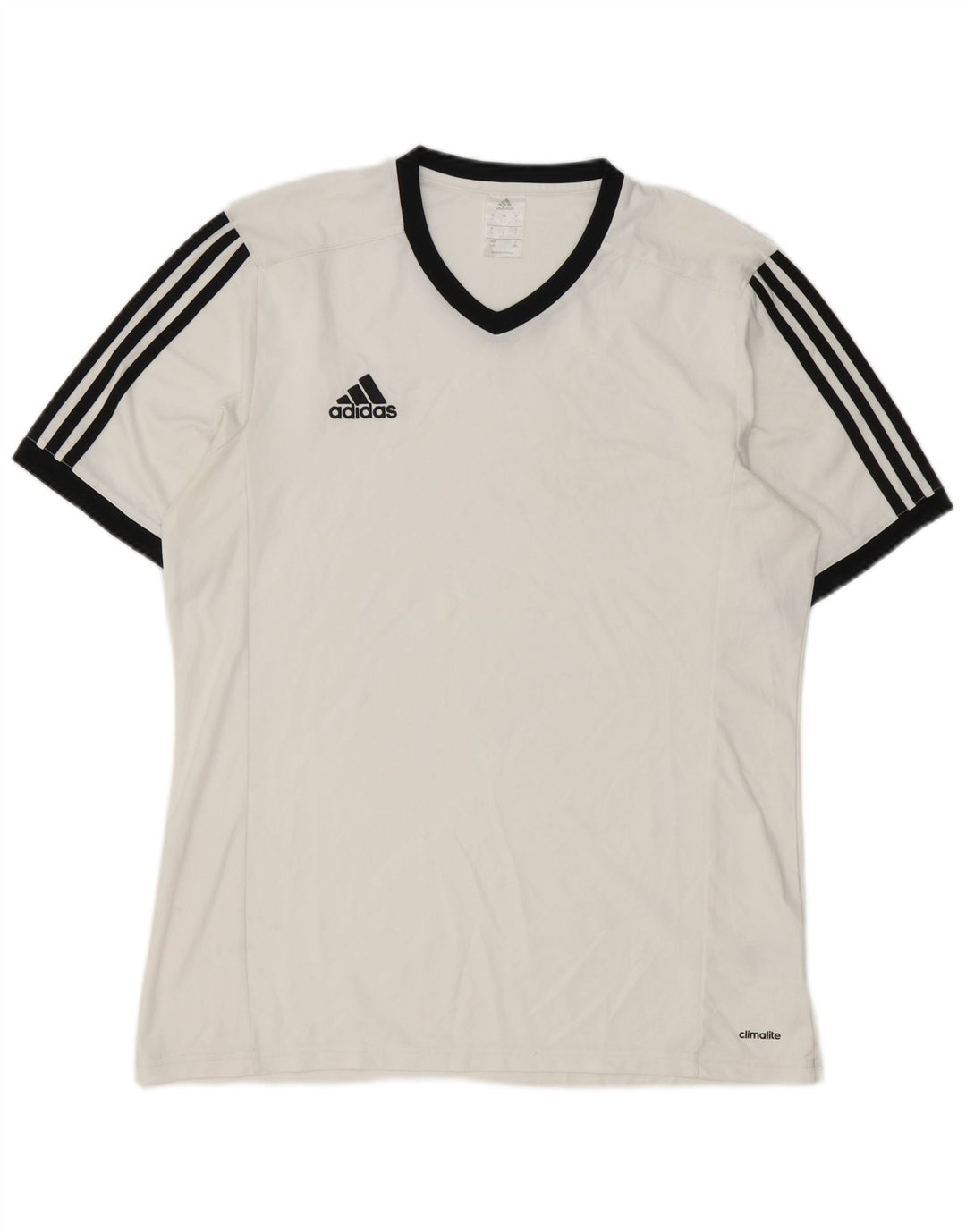 Tricou Adidas Climalite pentru bărbați Top mare din poliester alb