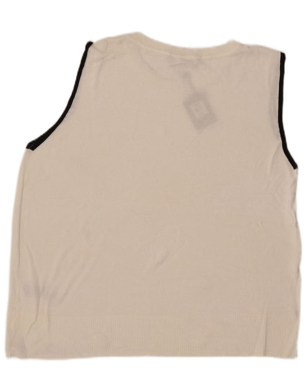 Oasis Womens Vest Tank Top UK 16 Large White Viscose