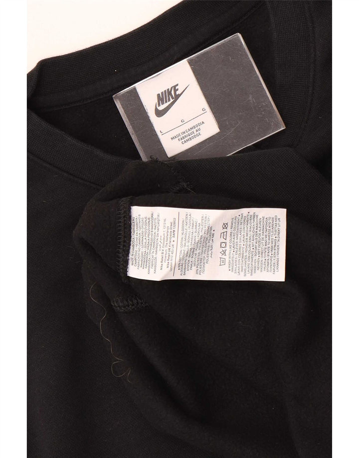 Hanorac pentru bărbați Nike Pulover mare, negru, bumbac