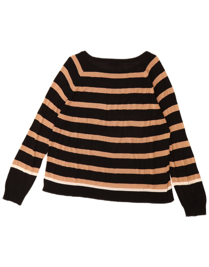 Pulover pentru femei Zara, cu gât de barcă, UK 16, mare, cu dungi negre