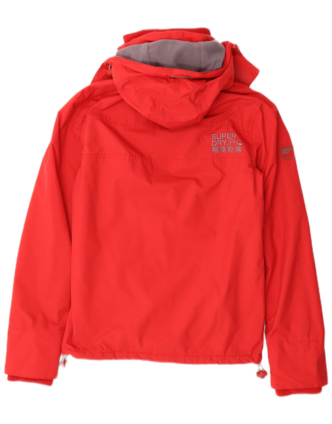 Jachetă Windbreaker cu glugă Superdry pentru bărbați UK 34 XS poliester roșu