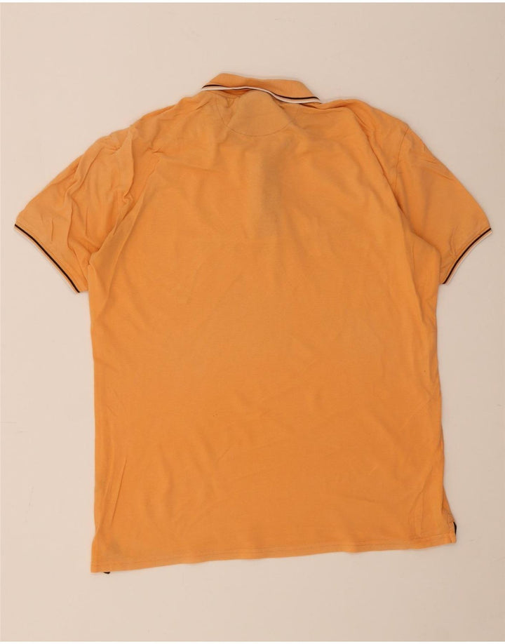 Tricou polo pentru bărbați Champion XL portocaliu cu dungi