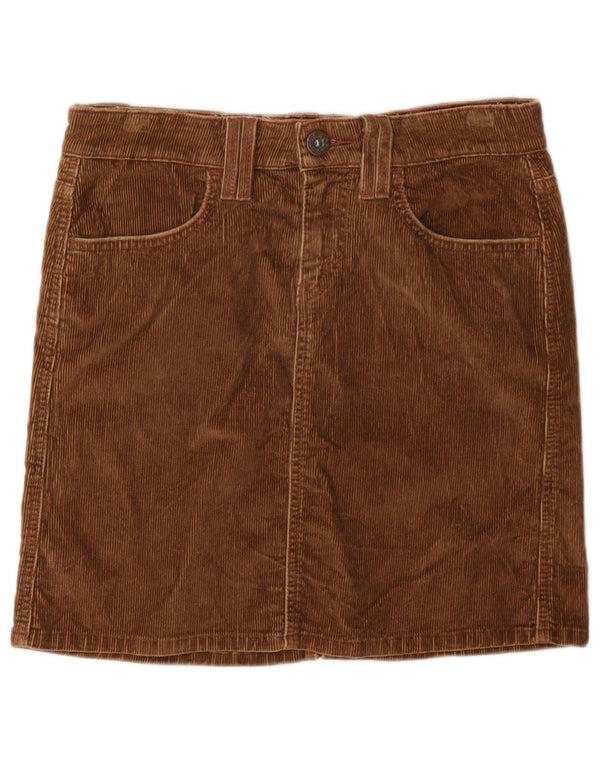 Fusta mini din velur pentru femei Levi's US 3 Small W30 bumbac maro